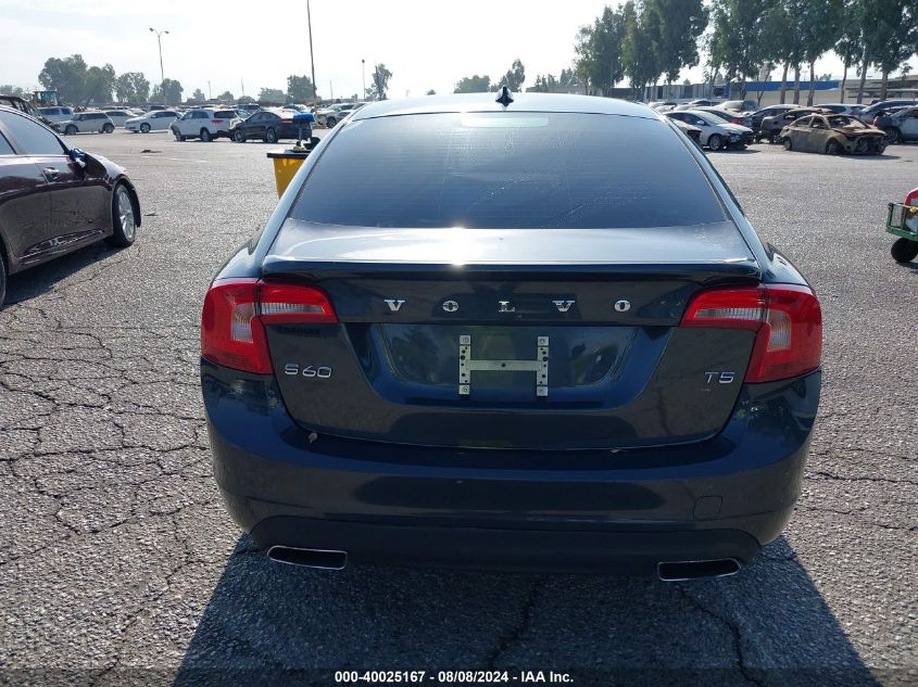 2015 Volvo S60 T5 Premier VIN: YV140MFBXF1308128 Lot: 40025167