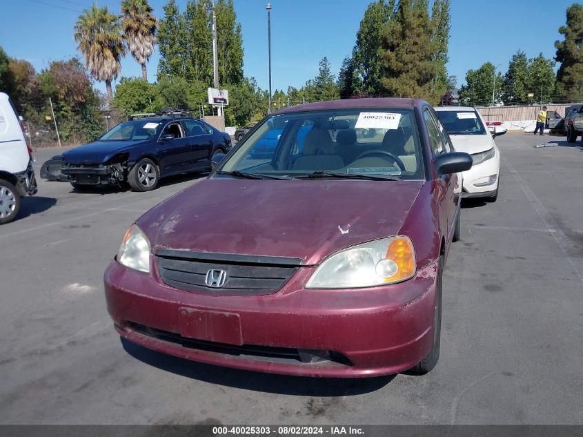 2003 Honda Civic Lx VIN: 2HGES16513H569322 Lot: 40025303