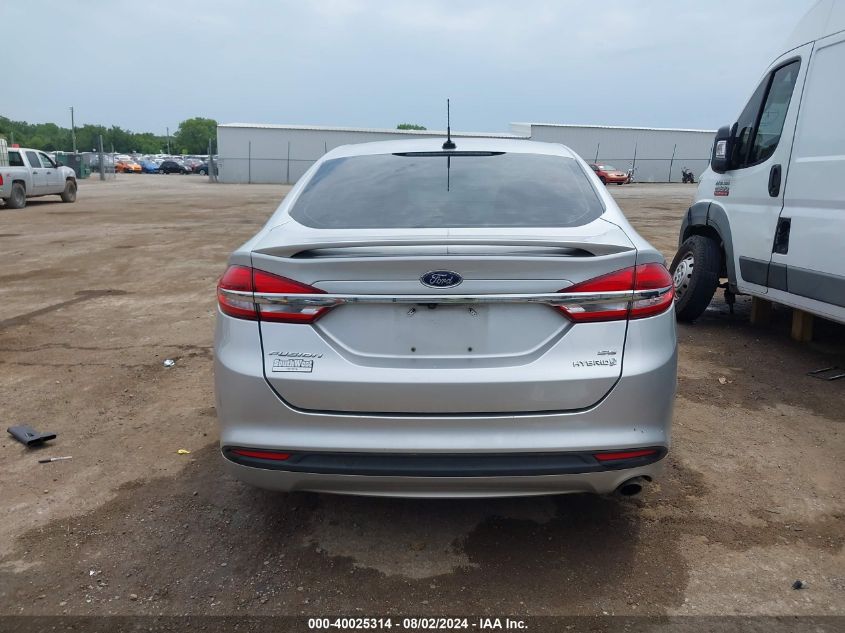 2018 Ford Fusion Hybrid Se VIN: 3FA6P0LU1JR169925 Lot: 40025314