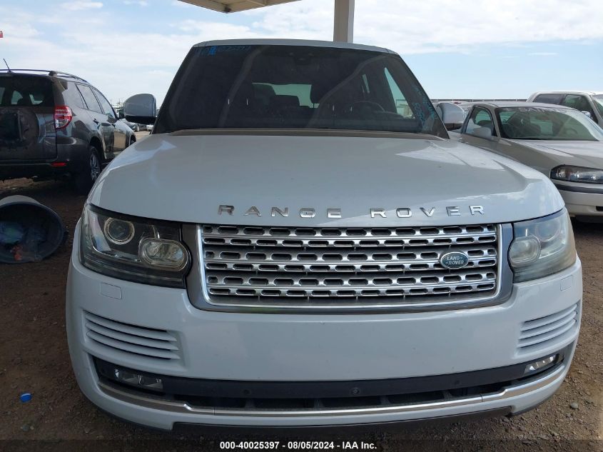 VIN SALGS2FV2HA370503 2017 LAND ROVER RANGE ROVER 3.0L V6 SUPERCHARGED HSE