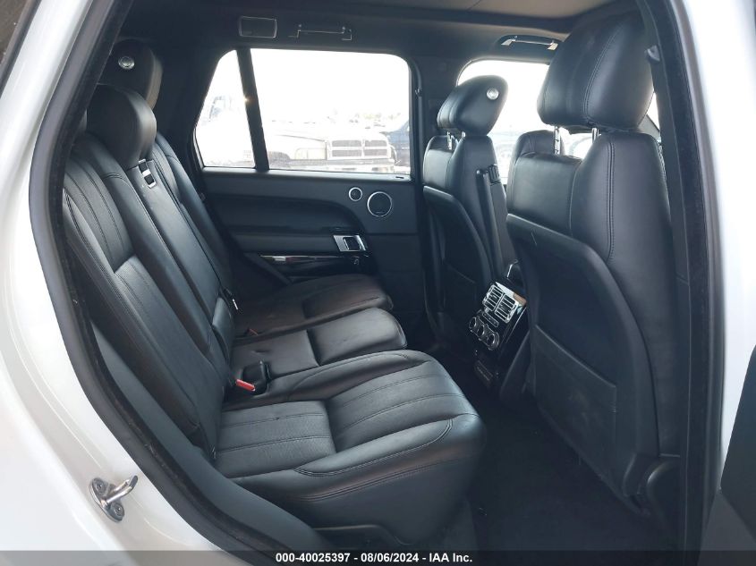 VIN SALGS2FV2HA370503 2017 LAND ROVER RANGE ROVER 3.0L V6 SUPERCHARGED HSE