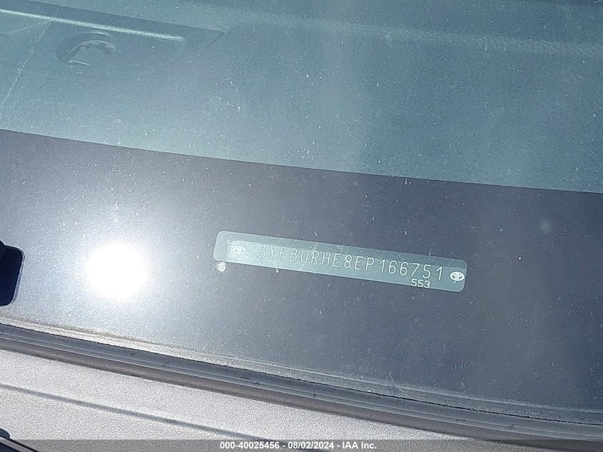 2014 TOYOTA COROLLA S PLUS - 5YFBURHE8EP166751