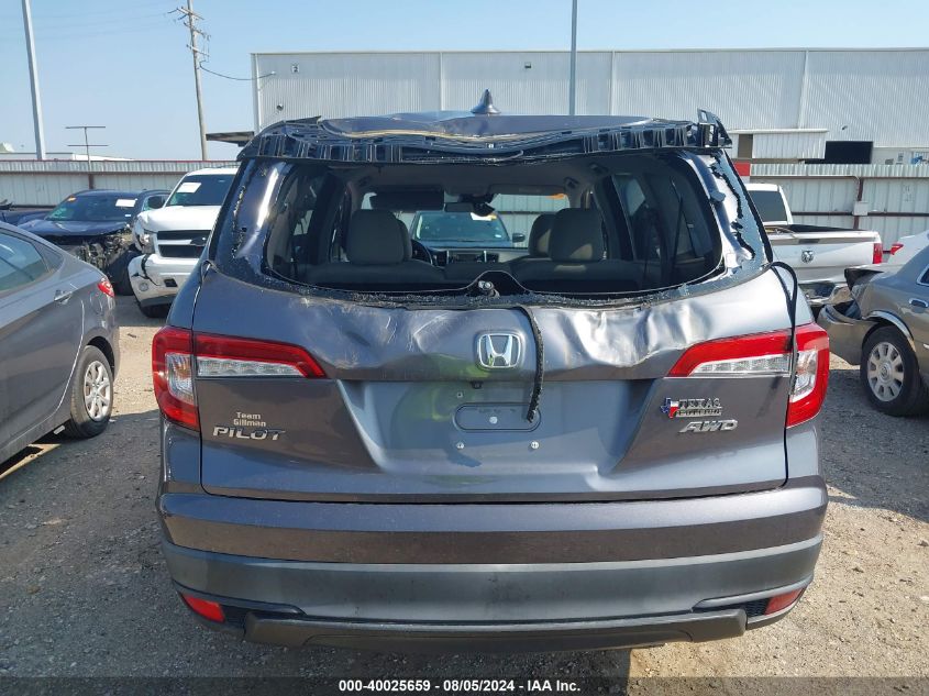 2020 Honda Pilot 2Wd Lx VIN: 5FNYF5H1XLB006485 Lot: 40025659