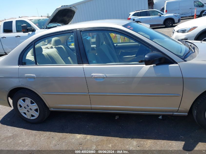 2003 Honda Civic Lx VIN: 2HGES16543H500284 Lot: 40025860
