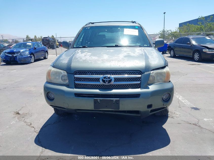 2007 Toyota Highlander Hybrid Limited V6 VIN: JTEHW21A670038102 Lot: 40026001