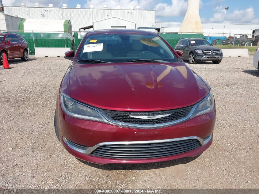 2015 Chrysler 200 Limited VIN: 1C3CCCAB2FN521422 Lot: 40026007