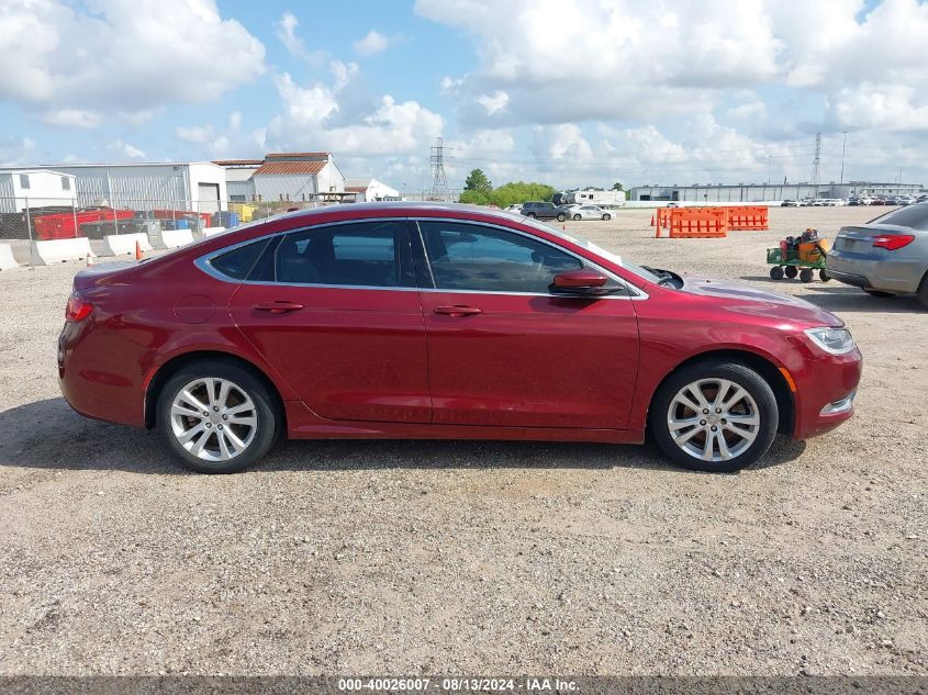 2015 Chrysler 200 Limited VIN: 1C3CCCAB2FN521422 Lot: 40026007