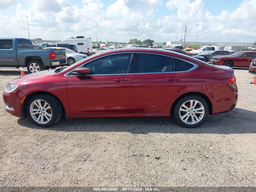 2015 Chrysler 200 Limited VIN: 1C3CCCAB2FN521422 Lot: 40026007