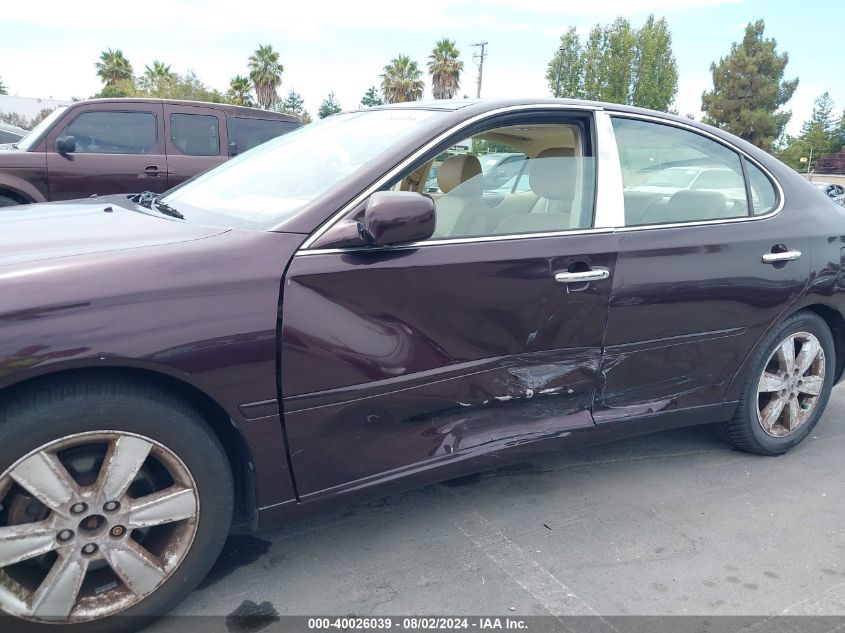 2005 Lexus Es 330 VIN: JTHBA30G455090296 Lot: 40026039