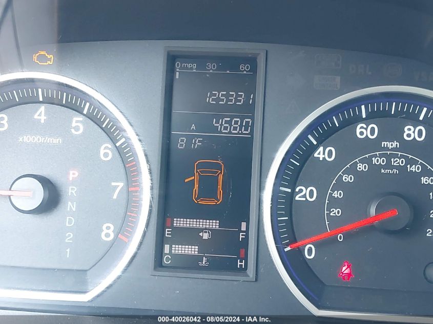 2009 Honda Cr-V Ex VIN: 5J6RE48599L052992 Lot: 40026042