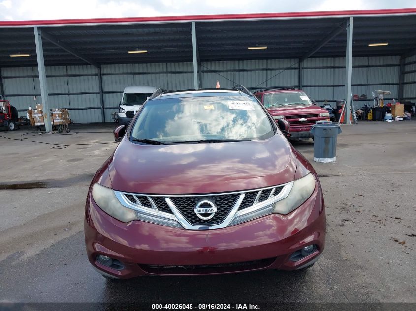 2011 Nissan Murano Sv VIN: JN8AZ1MWXBW155903 Lot: 40026048