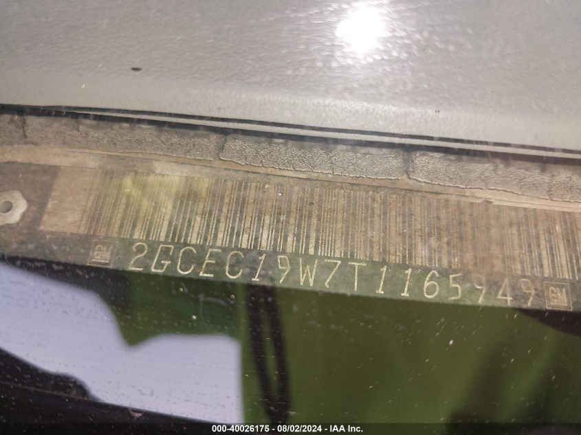 1996 Chevrolet Gmt-400 C1500 VIN: 2GCEC19W7T1165949 Lot: 40026175