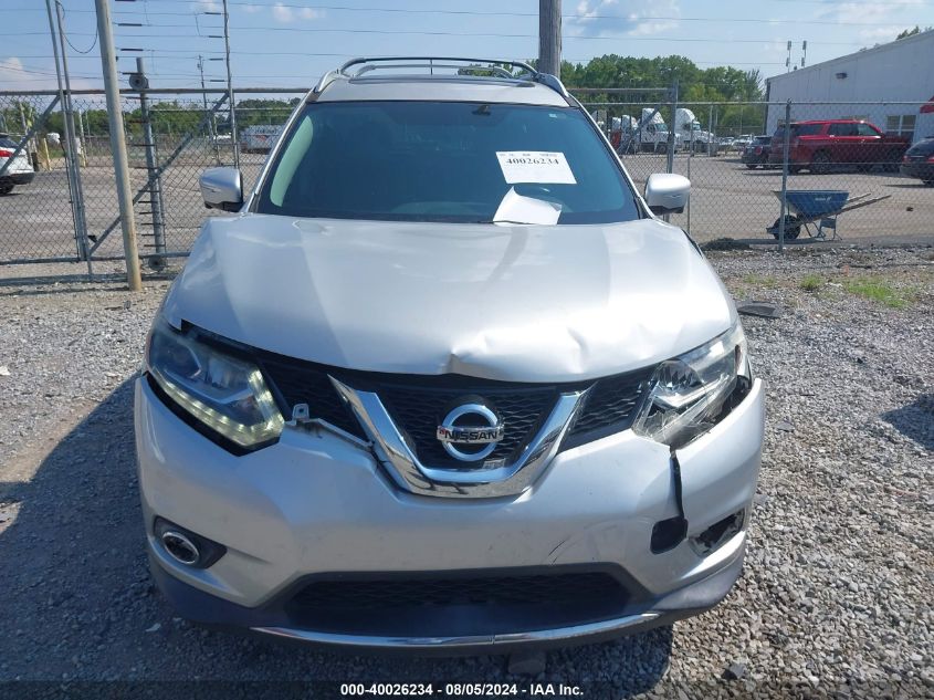 2015 Nissan Rogue Sl VIN: 5N1AT2MTXFC765392 Lot: 40026234