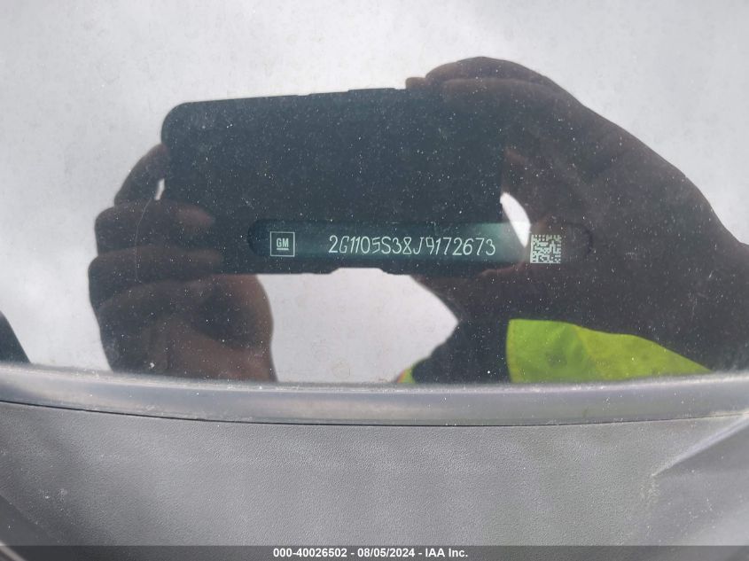 2018 Chevrolet Impala 1Lt VIN: 2G1105S38J9172673 Lot: 40026502