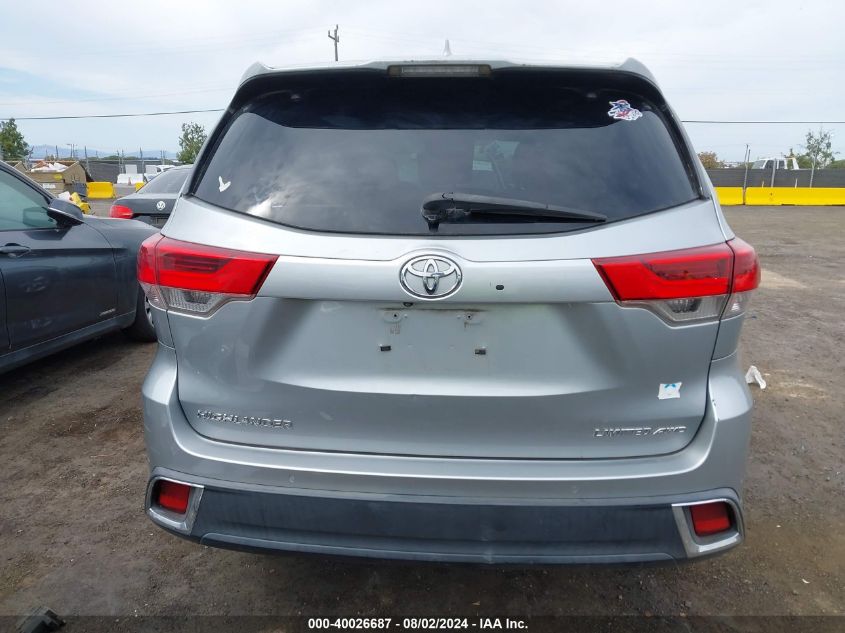 2017 Toyota Highlander Limited VIN: 5TDDZRFH9HS468651 Lot: 40026687