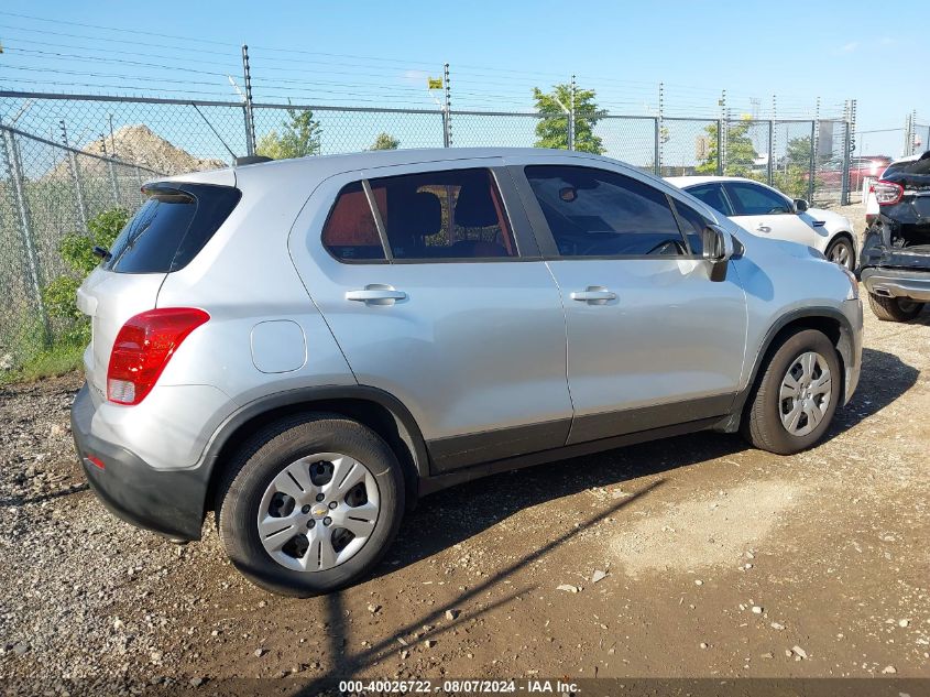 2015 Chevrolet Trax 1Ls VIN: KL7CJKSB7FB057293 Lot: 40026722