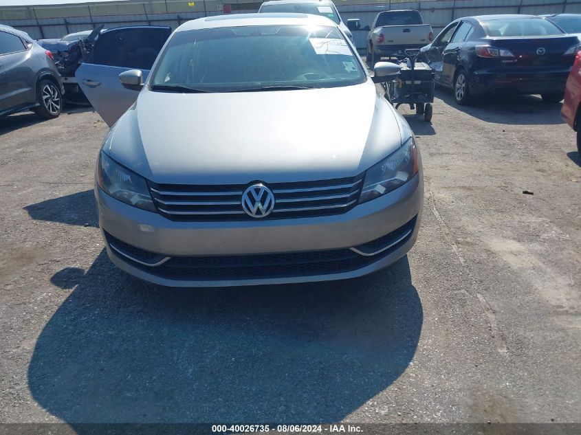 2012 Volkswagen Passat 2.5L Se VIN: 1VWBH7A31CC107562 Lot: 40026735