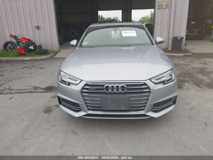2018 Audi A4 2.0T Premium/2.0T Tech Premium VIN: WAUENAF43JA141466 Lot: 40026931