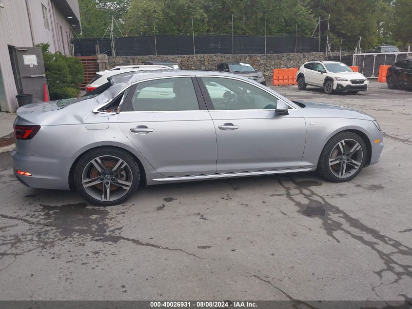 2018 Audi A4 2.0T Premium/2.0T Tech Premium VIN: WAUENAF43JA141466 Lot: 40026931