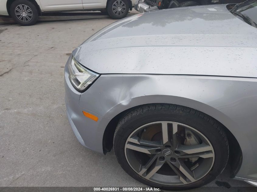 2018 Audi A4 2.0T Premium/2.0T Tech Premium VIN: WAUENAF43JA141466 Lot: 40026931