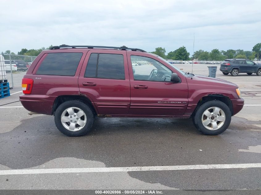 2001 Jeep Grand Cherokee Limited VIN: 1J4GW58S81C612599 Lot: 40026986