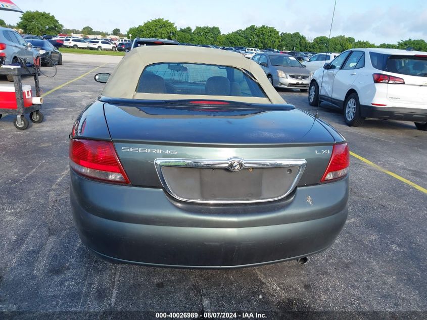 2002 Chrysler Sebring Lxi VIN: 1C3EL55R42N319428 Lot: 40026989