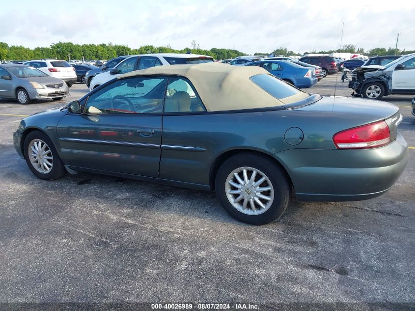 2002 Chrysler Sebring Lxi VIN: 1C3EL55R42N319428 Lot: 40026989