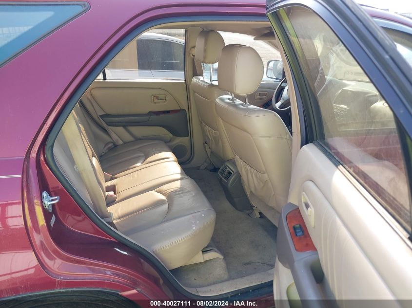 1999 Lexus Rx 300 VIN: JT6HF10UXX0016816 Lot: 40027111