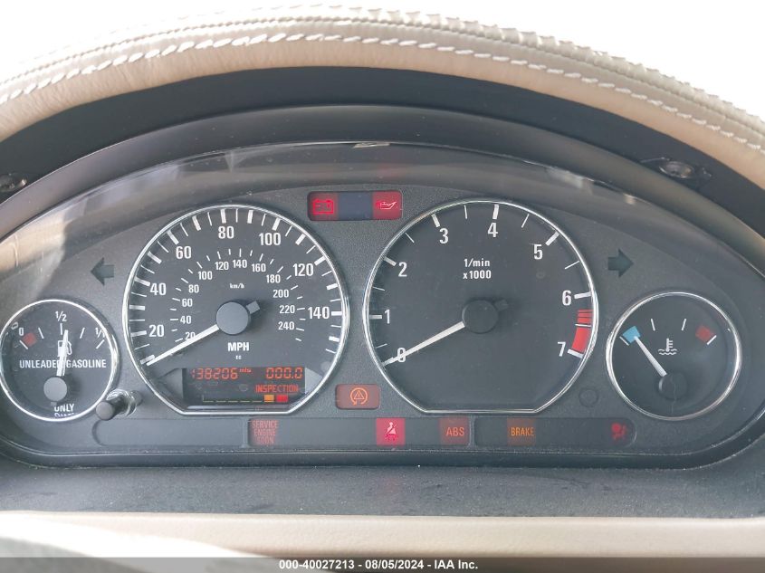 2001 BMW Z3 3.0I VIN: WBACN53481LL47597 Lot: 40027213