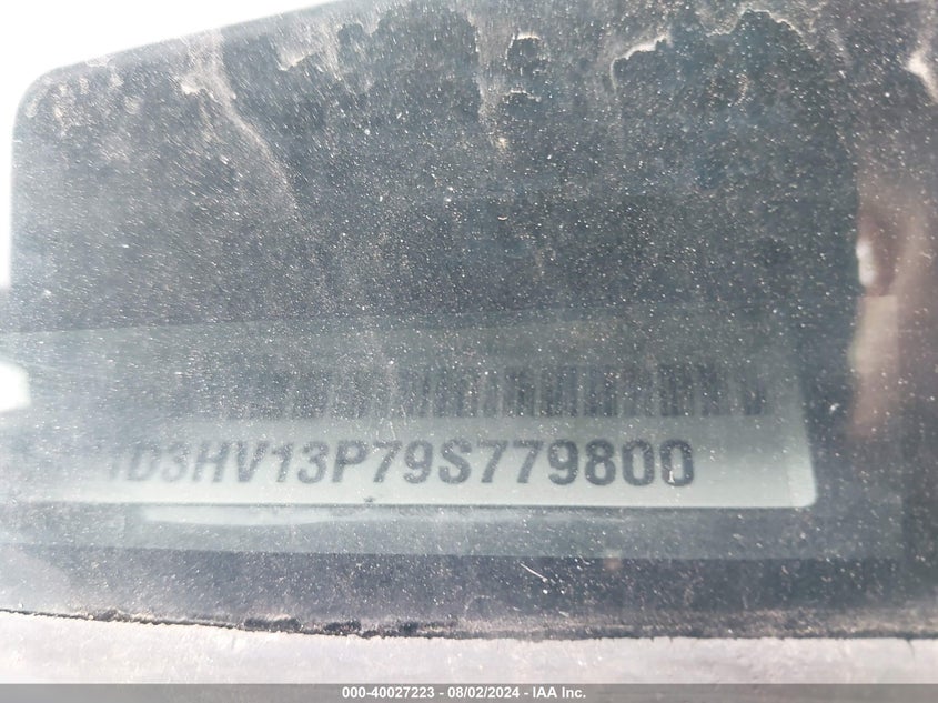 2009 Dodge Ram 1500 Slt/Sport/Trx VIN: 1D3HV13P79S779800 Lot: 40027223