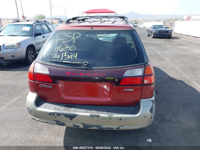 2004 Subaru Outback VIN: 4S3BH675347606539 Lot: 40027319