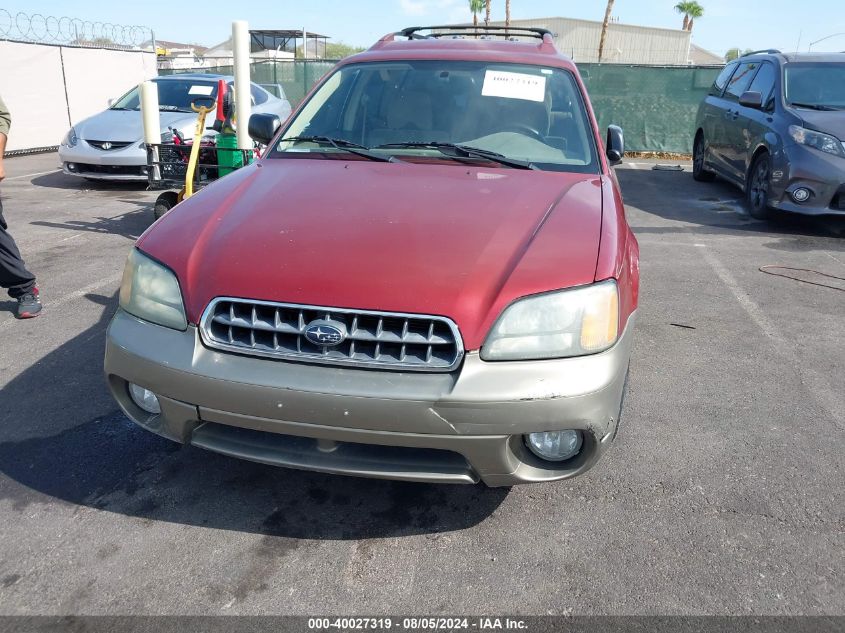 2004 Subaru Outback VIN: 4S3BH675347606539 Lot: 40027319