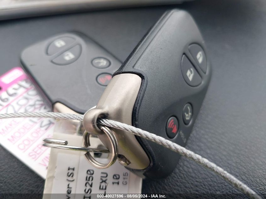 2010 Lexus Is 250 250 VIN: JTHBF5C27A5109608 Lot: 40027596