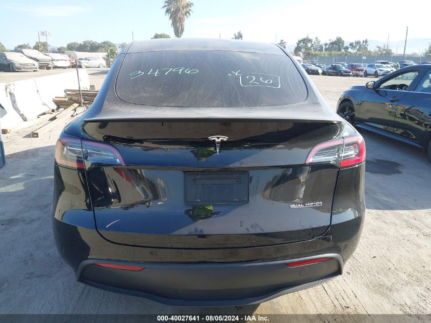 2022 Tesla Model Y Performance Dual Motor All-Wheel Drive VIN: 7SAYGDEF0NF381640 Lot: 40027641