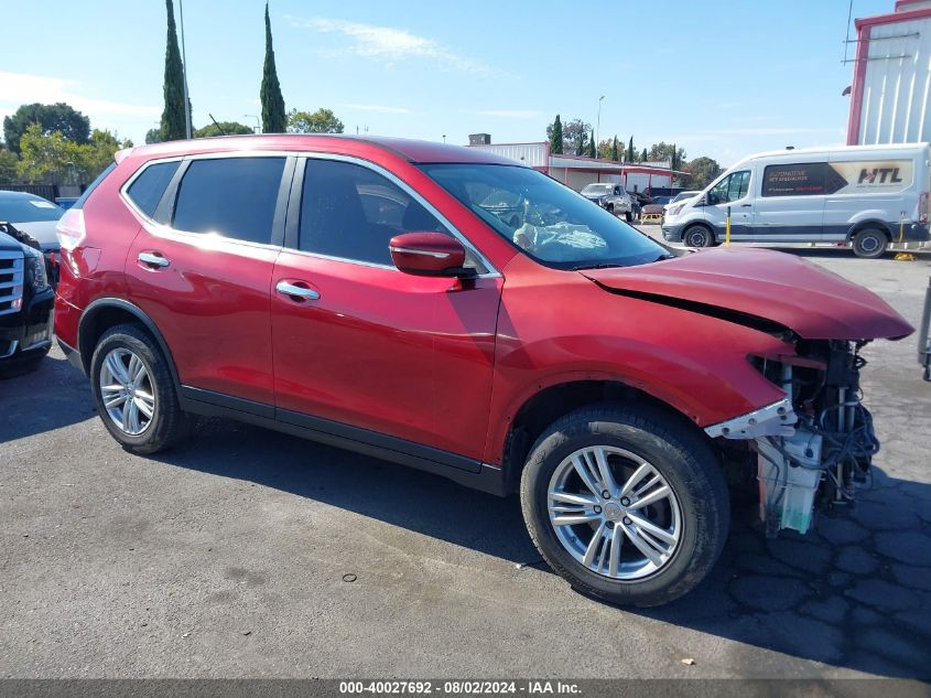 2015 Nissan Rogue S/Sl/Sv VIN: KNMAT2MV1FP554127 Lot: 40027692