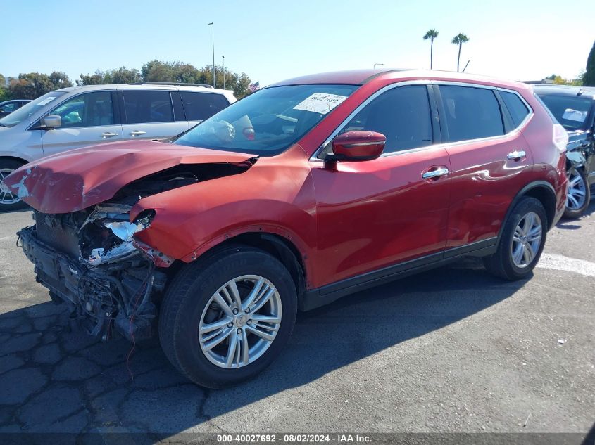 2015 Nissan Rogue S/Sl/Sv VIN: KNMAT2MV1FP554127 Lot: 40027692