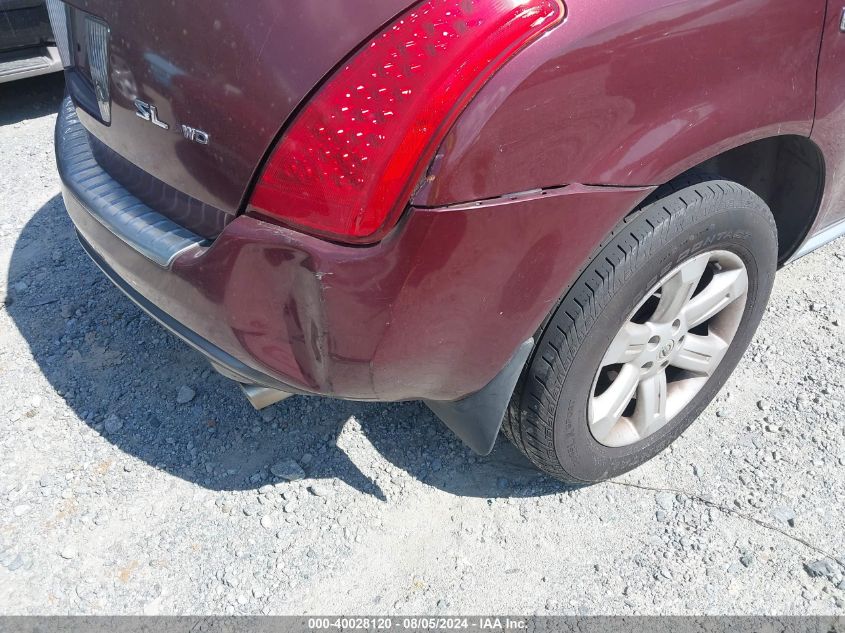 2006 Nissan Murano Sl VIN: JN8AZ08W86W530844 Lot: 40028120