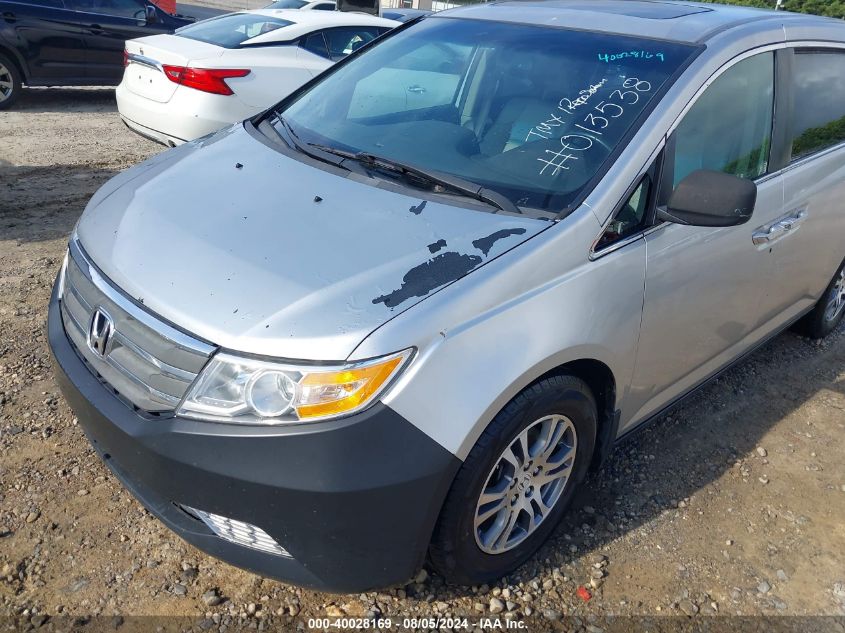 2011 Honda Odyssey Ex-L VIN: 5FNRL5H68BB013538 Lot: 40028169