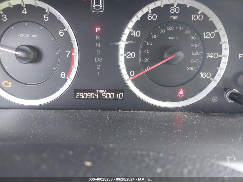 2009 Honda Accord 2.4 Lx VIN: 1HGCP26339A014280 Lot: 40028288