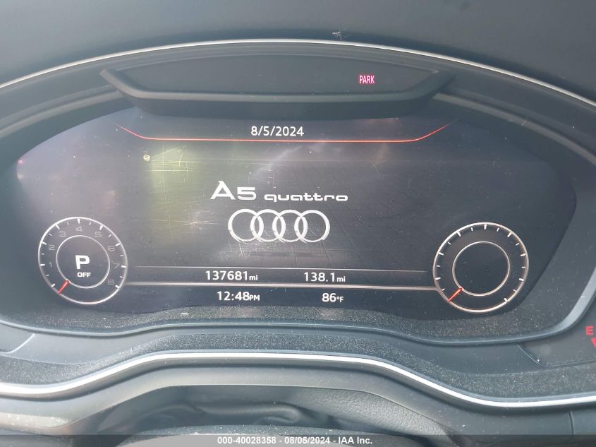 WAUENDF53JA081215 2018 Audi A5 2.0T Premium