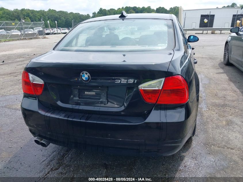 2006 BMW 325I VIN: WBAVB135X6PT20744 Lot: 40028428