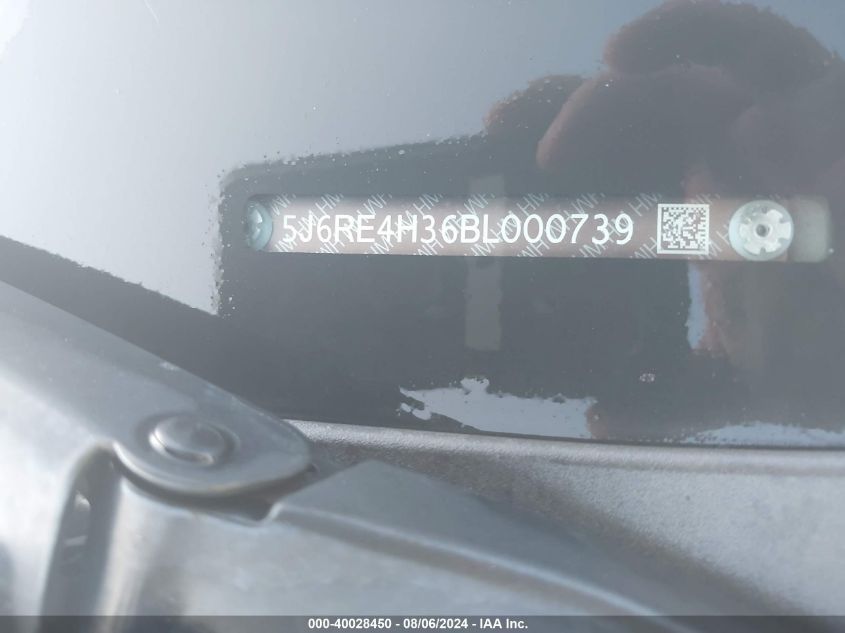 2011 Honda Cr-V Lx VIN: 5J6RE4H36BL000739 Lot: 40028450