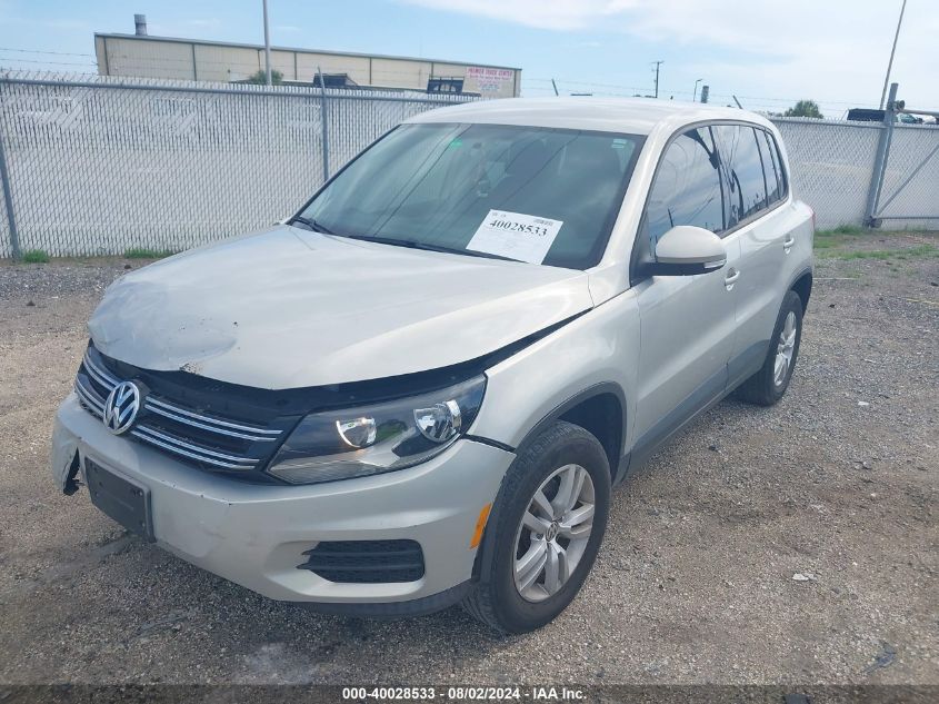 2012 Volkswagen Tiguan S VIN: WVGAV7AX5CW530973 Lot: 40028533