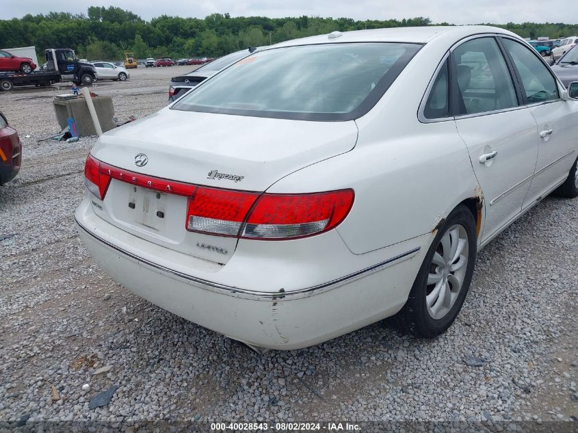 KMHFC46F38A310827 2008 Hyundai Azera Limited