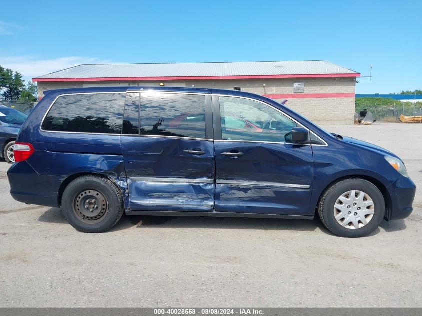 2007 Honda Odyssey Lx VIN: 5FNRL38287B125779 Lot: 40028558