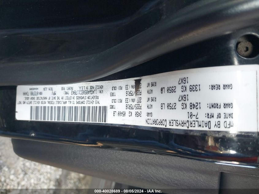 2002 Jeep Grand Cherokee Laredo VIN: 1J4GW48S02C117843 Lot: 40028689