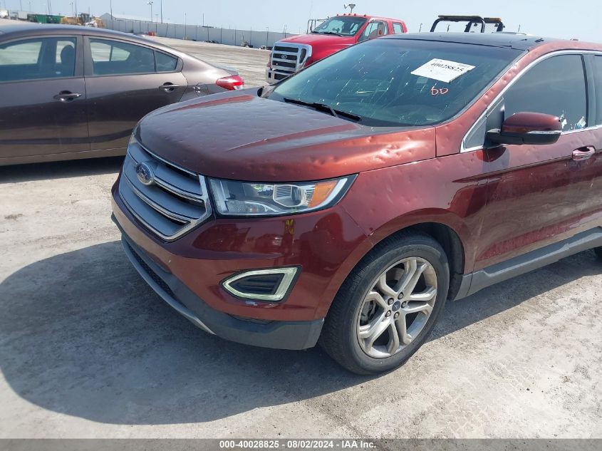 2015 Ford Edge Titanium VIN: 2FMTK4K94FBB24320 Lot: 40028825