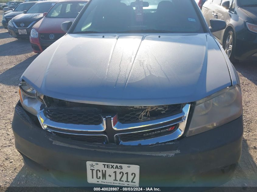 2013 Dodge Avenger Se V6 VIN: 1C3CDZAG1DN756497 Lot: 40028987