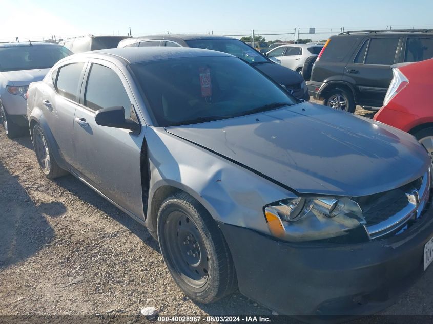 2013 Dodge Avenger Se V6 VIN: 1C3CDZAG1DN756497 Lot: 40028987