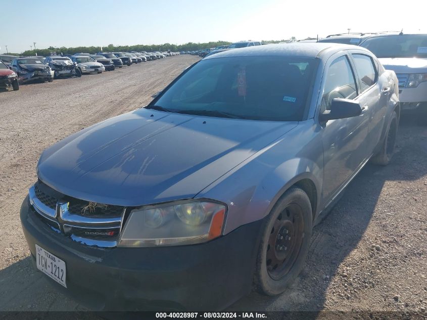 2013 Dodge Avenger Se V6 VIN: 1C3CDZAG1DN756497 Lot: 40028987